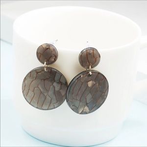 5 for 25$ Super Cute Marble Brown Earrings
